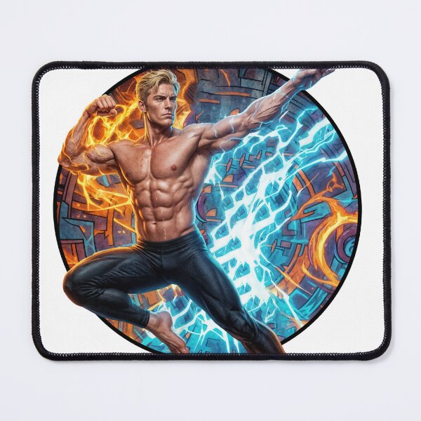 Item preview, Fire and Lightning Power Physique Art - #11 designed and sold by ForeverPrintsOK.