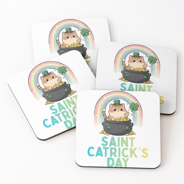 Item preview, Saint Catrick's Day Calico Cat Pot of Gold designed and sold by PunTeestic.