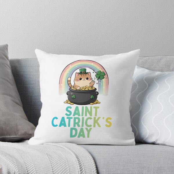 Item preview, Saint Catrick's Day Calico Cat Pot of Gold designed and sold by PunTeestic.