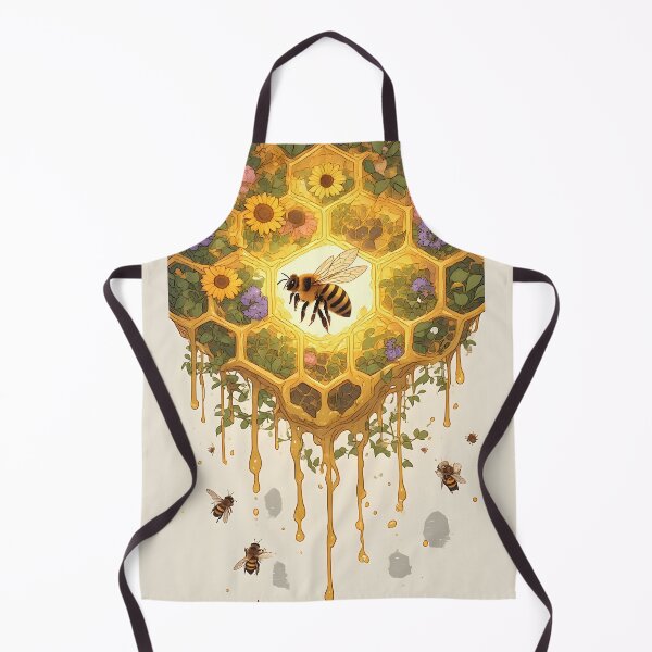 Item preview, Garden Floral Honeycomb Bee Art for Bee Lovers designed and sold by owi-art.