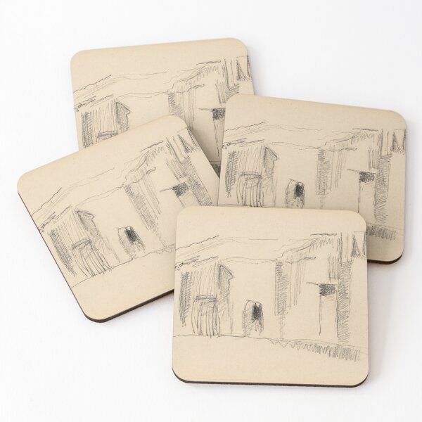 Item preview, Study of Houses by Paul Cézanne: Minimalist Architectural Line Art Poster designed and sold by artofuniverse.