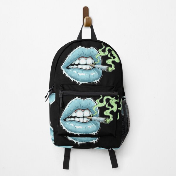 Item preview, Icy Blue Frozen Lips Smoking Joint Illustration designed and sold by Dreamy Armine Art.