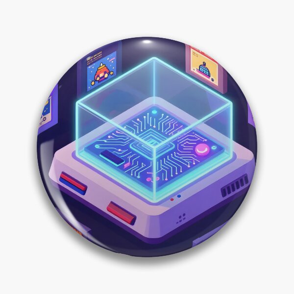 Item preview, Neon Synthwave Isometric Retro Console designed and sold by Zentavix.