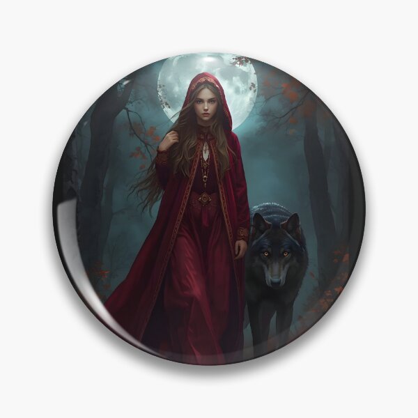 Item preview, Red Riding Hood & The Wolf — Dark Gothic Fantasy Art designed and sold by PolarisQuill.