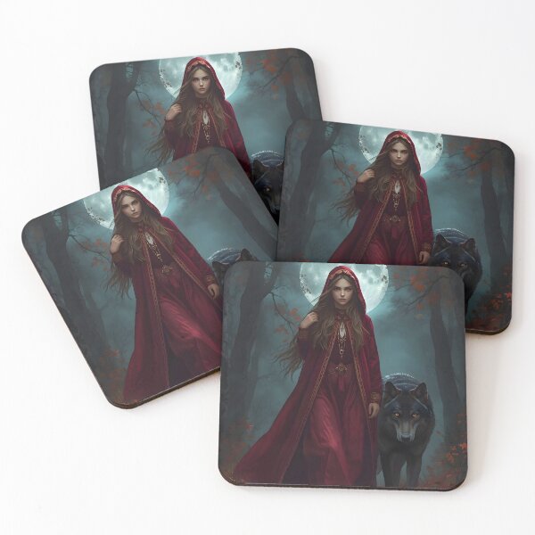 Item preview, Red Riding Hood & The Wolf — Dark Gothic Fantasy Art designed and sold by PolarisQuill.