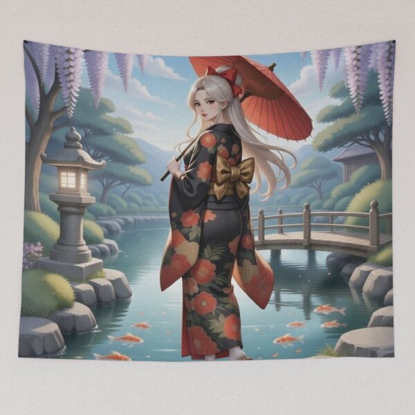 Item preview, Wisteria Garden Kimono Elegance designed and sold by RadaQueen.