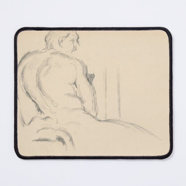 Item preview, Study of Pugets Hercules Resting by Paul Cézanne: Minimalist Figure Drawing Poster designed and sold by artofuniverse.