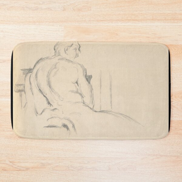 Item preview, Study of Pugets Hercules Resting by Paul Cézanne: Minimalist Figure Drawing Poster designed and sold by artofuniverse.