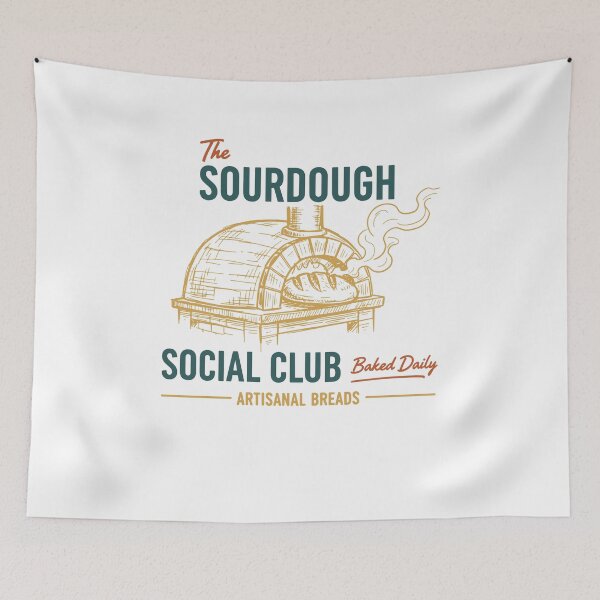 Item preview, Sourdough Bread Baking Baker Social Club Baked designed and sold by LuminOrb.