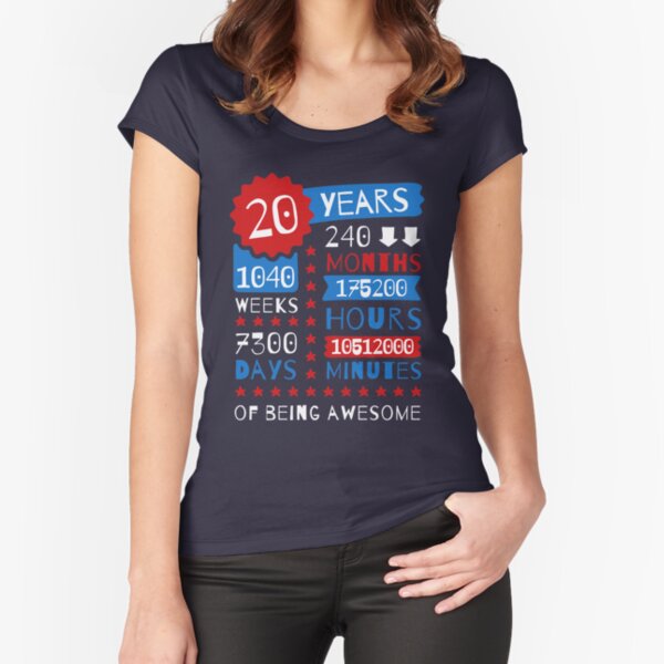 20th Birthday Shirts for Her, 20th Birthday Shirt, Funny 20th Birthday Gifts, Gifts for Women Turning 20