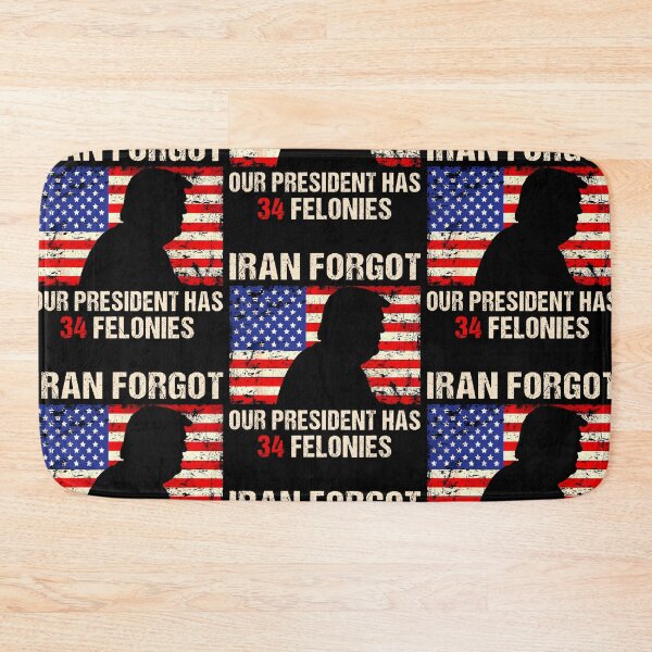 Item preview, Iran Forgot Our President Has 34 Felonies Vintage American Flag designed and sold by RDGNR.