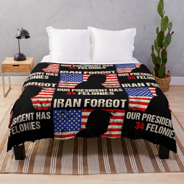Item preview, Iran Forgot Our President Has 34 Felonies Vintage American Flag designed and sold by RDGNR.