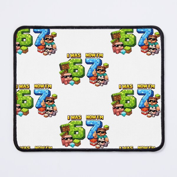 Item preview, I Was 6 Now I'm 7 Pixel Game Art 67 Meme Kids Birthday Party designed and sold by RDGNR.