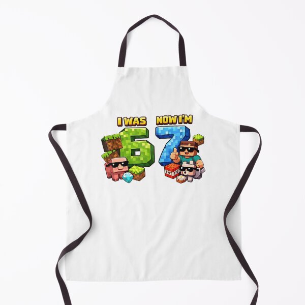 Item preview, I Was 6 Now I'm 7 Pixel Game Art 67 Meme Kids Birthday Party designed and sold by RDGNR.