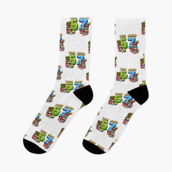 Item preview, I Was 6 Now I'm 7 Pixel Game Art 67 Meme Kids Birthday Party designed and sold by RDGNR.