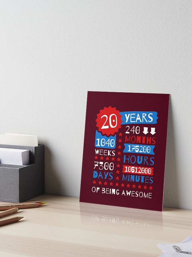 20th Birthday Gift for Her, Best Friends, Best Friend Present, 20th Birthday  Print, 20th Birthday Present, 20th Birthday Gift, Gift for Her - Etsy