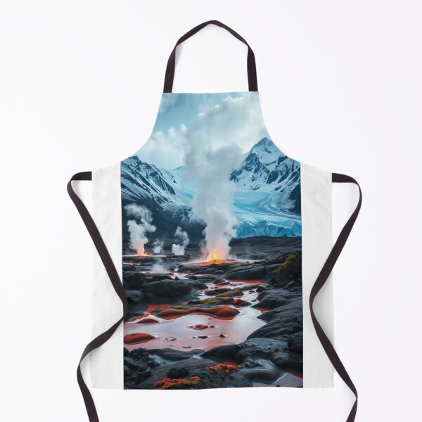 Item preview, Volcanic Eruption in a Snowy Glacial Landscape designed and sold by Vida e Arte.