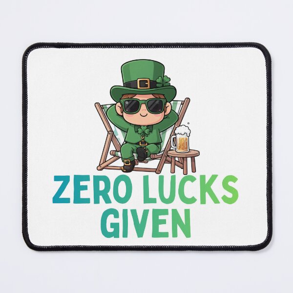 Item preview, Zero Lucks Given Relatable Relaxing Leprechaun designed and sold by PunTeestic.