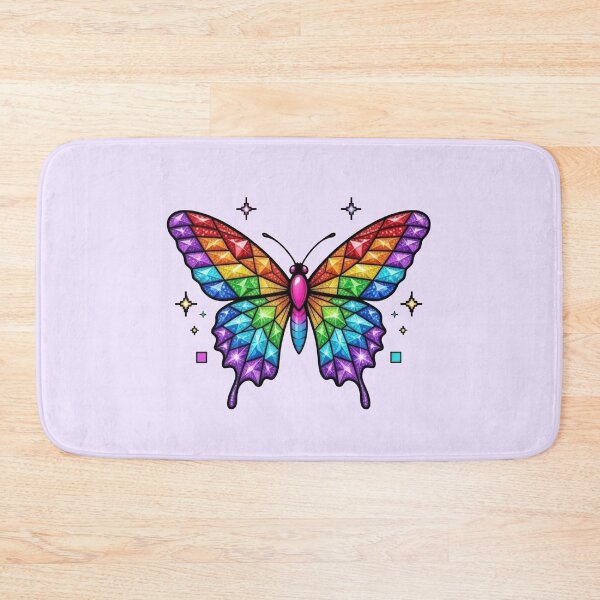 Item preview, Rainbow Gemstone Butterfly - Stained Glass Crystal Aesthetic designed and sold by Modavedrake.