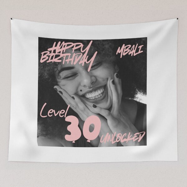 Item preview, Happy birthday with female smiling 30th birthday  designed and sold by LorenzoArtZa.