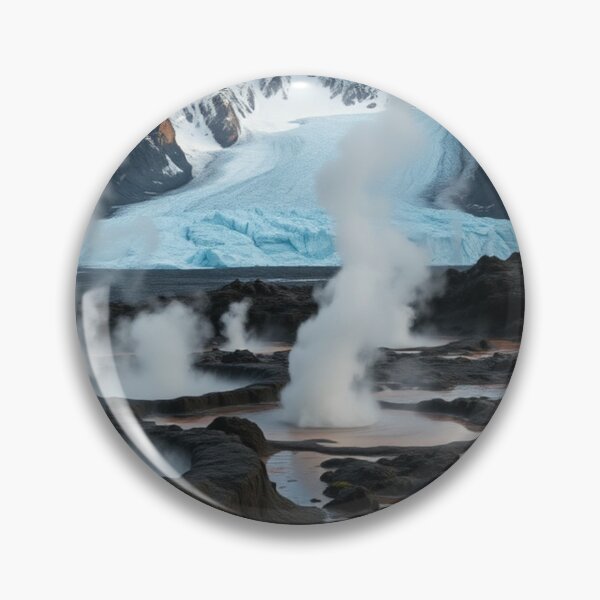 Item preview, Geothermal Steam Vents and Glacial Mountain Peaks designed and sold by Vida e Arte.