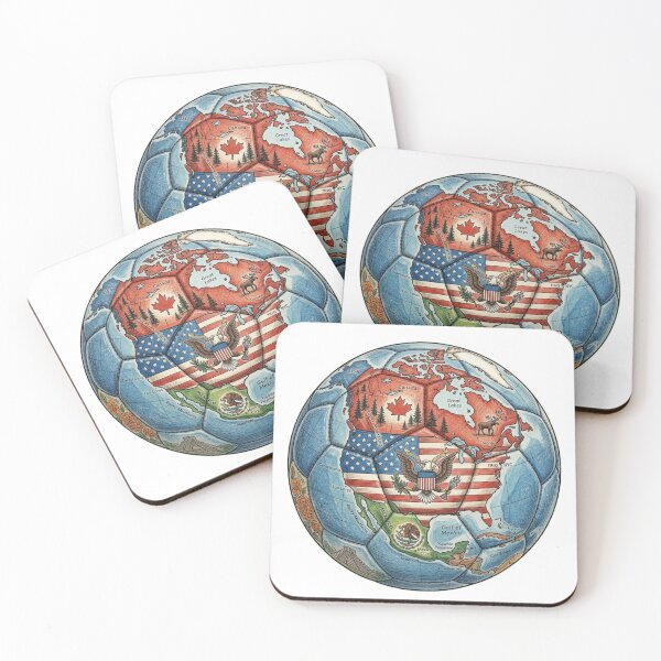 Item preview, North America Map Soccer Ball – Canada USA Mexico Football Design designed and sold by droidtech.