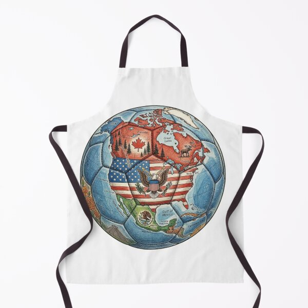 Item preview, North America Map Soccer Ball – Canada USA Mexico Football Design designed and sold by droidtech.