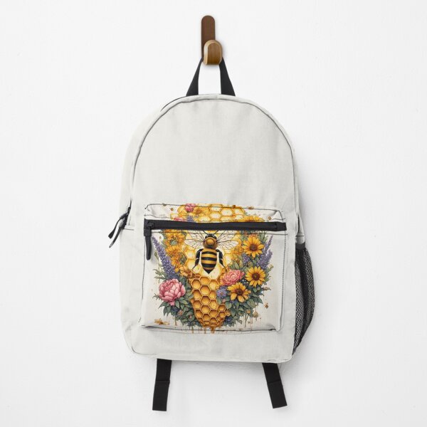 Item preview, Botanical Honeycomb Bee Art for Garden Lovers designed and sold by owi-art.