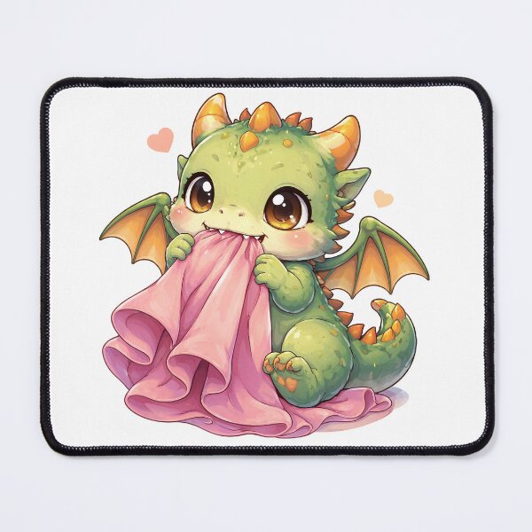 Item preview, Cute chibi baby dragon nibbles fabric designed and sold by TunikaSVEN93.