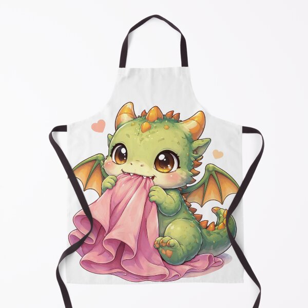 Item preview, Cute chibi baby dragon nibbles fabric designed and sold by TunikaSVEN93.