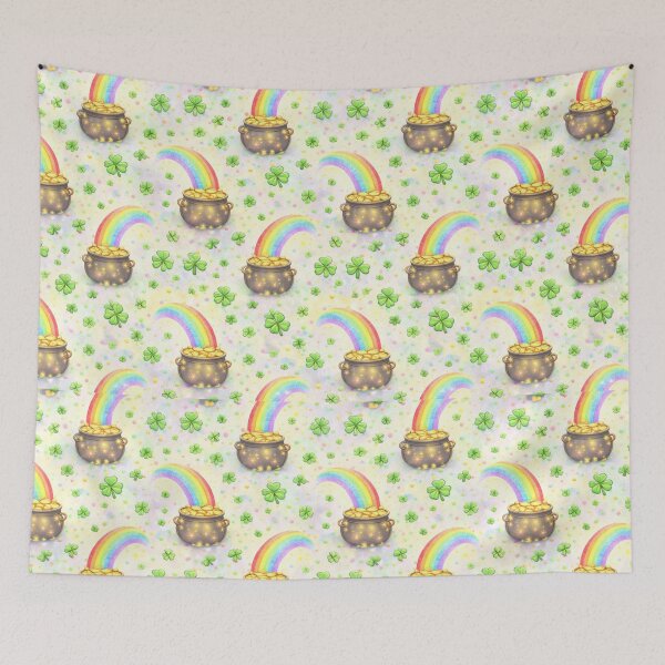 Item preview, St. Patricks Lucky Shamrock Pattern designed and sold by ChaosCultCreations.co.