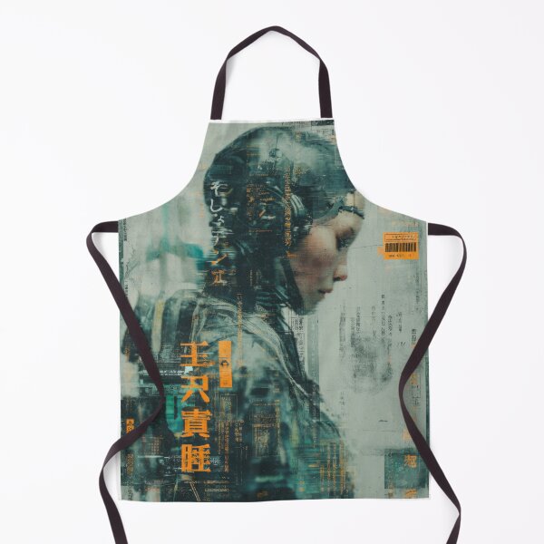 Item preview, Sci-Fi Biotech Dream Cyberpunk AI Portrait Glitch Art designed and sold by WartonnoArt.