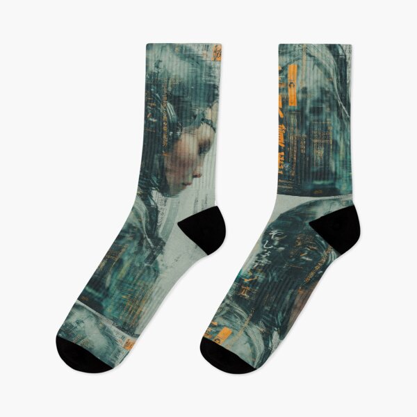 Item preview, Sci-Fi Biotech Dream Cyberpunk AI Portrait Glitch Art designed and sold by WartonnoArt.