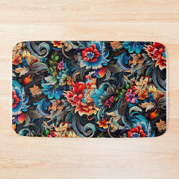 Item preview, Multi color Floral Artwork with Tattoo Style designed and sold by Piagor.