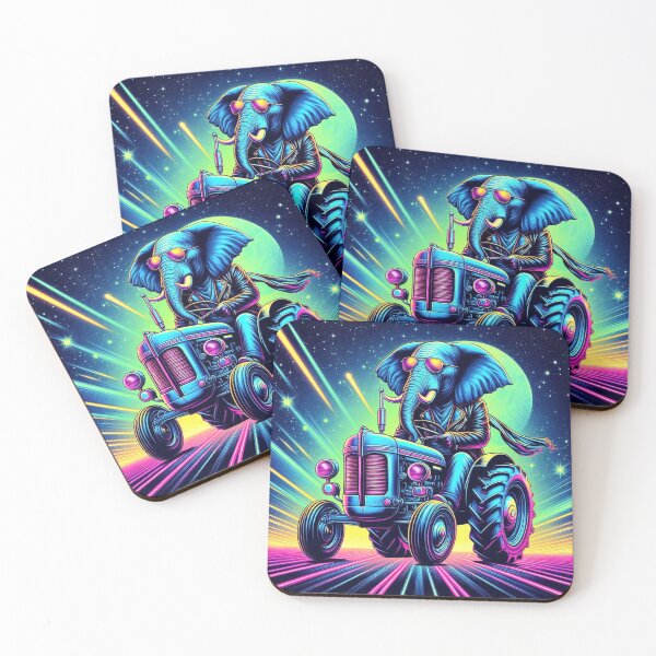 Item preview, Cosmic Elephant Rider – Futuristic Tractor Design designed and sold by Dogandesighn.
