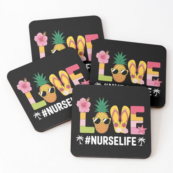 Item preview, Love Summer Pineapple Tropical Flower Flip Flop Nurse Life designed and sold by TeamLequid.
