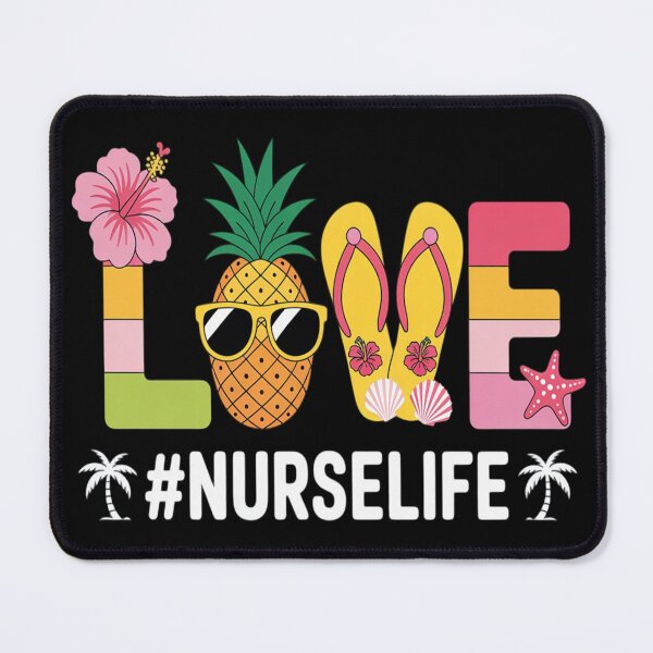 Item preview, Love Summer Pineapple Tropical Flower Flip Flop Nurse Life designed and sold by TeamLequid.