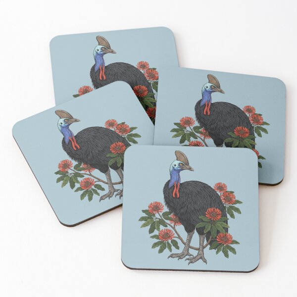 Item preview, Southern Cassowary in a Botanical Bird Art Illustration designed and sold by BirdsnStuff.