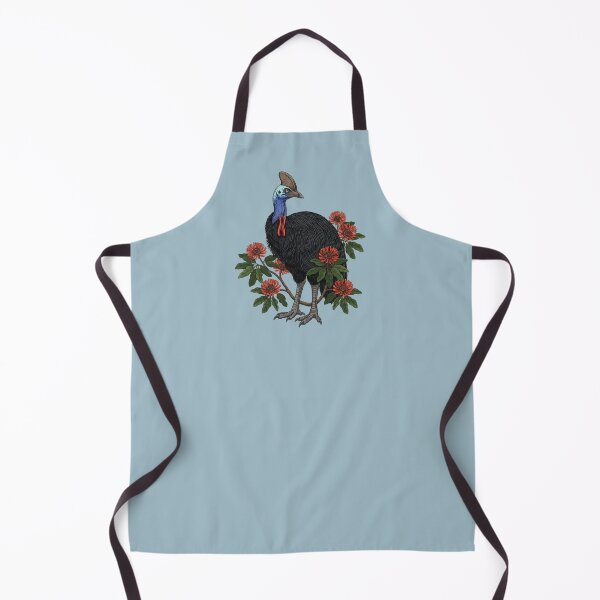 Item preview, Southern Cassowary in a Botanical Bird Art Illustration designed and sold by BirdsnStuff.