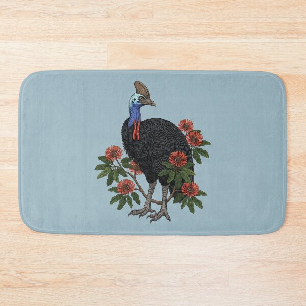 Item preview, Southern Cassowary in a Botanical Bird Art Illustration designed and sold by BirdsnStuff.