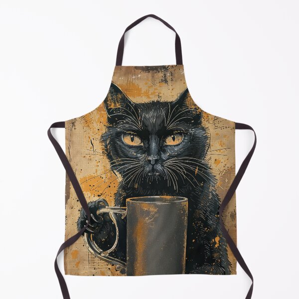 Item preview, Thirsty Black Cat Holding Beer designed and sold by Erika Kaisersot.