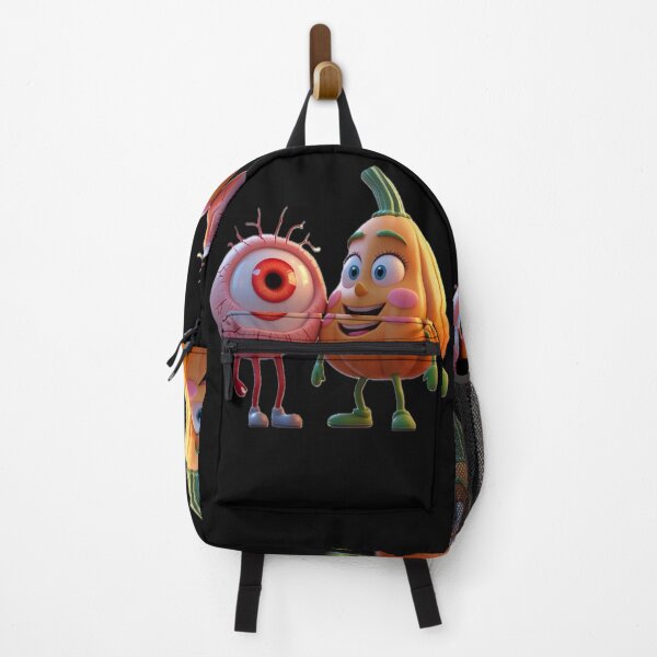 Item preview, Cute Halloween Eyeball and Pumpkin Best Friends designed and sold by Dreamy Armine Art.