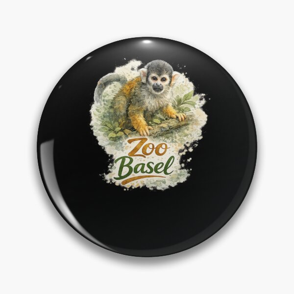 Item preview, Zoo Basel Squirrel Monkey – Watercolor Primate Illustration designed and sold by EuropeanPrints.