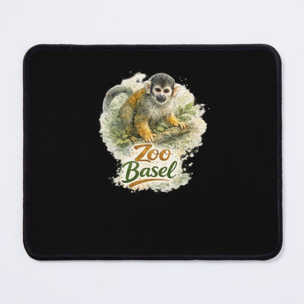 Item preview, Zoo Basel Squirrel Monkey – Watercolor Primate Illustration designed and sold by EuropeanPrints.