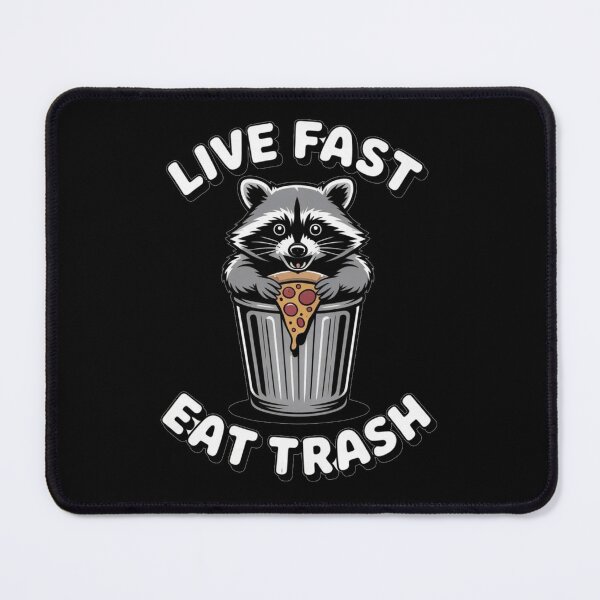 Item preview, Live Fast Eat Trash Funny Raccoon Meme - Chaotic Trash Panda Art designed and sold by Mr-wow.