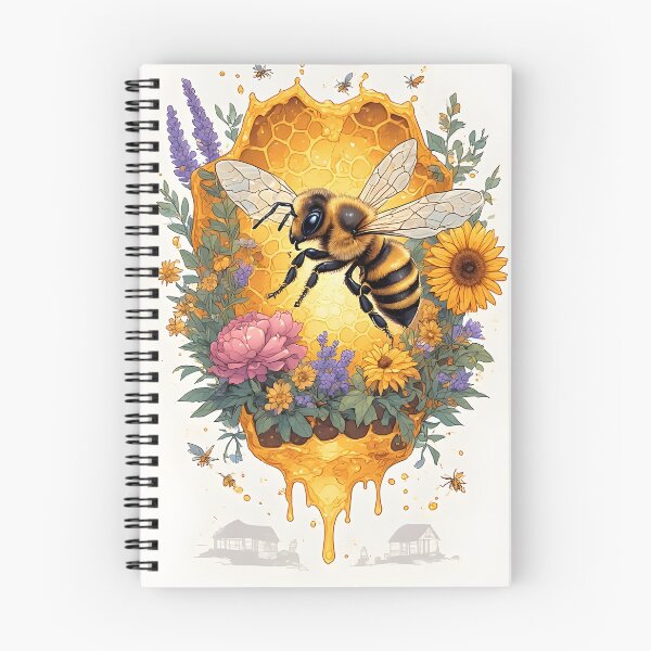 Item preview, Floral Honeybee Honeycomb Art for Nature Enthusiasts designed and sold by owi-art.