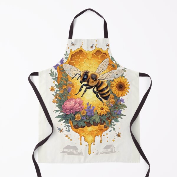 Item preview, Floral Honeybee Honeycomb Art for Nature Enthusiasts designed and sold by owi-art.