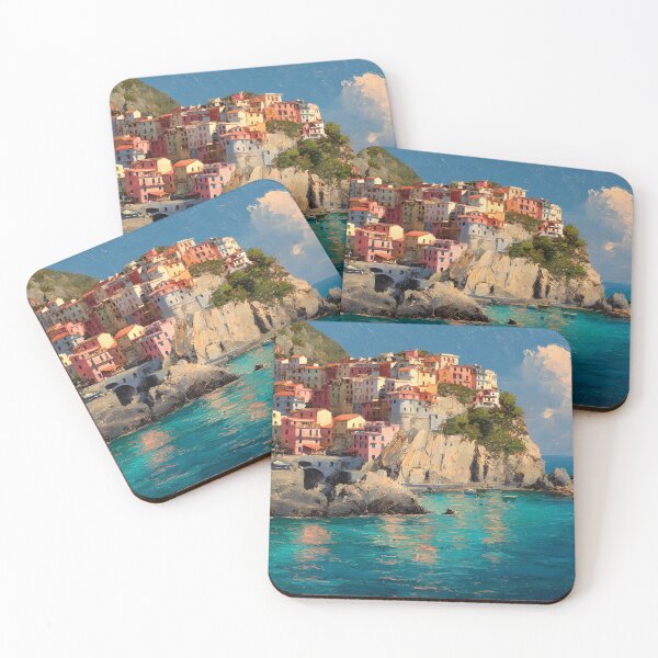 Item preview, Amalfi Pastel Cliffside Village by the Mediterranean designed and sold by daila70.