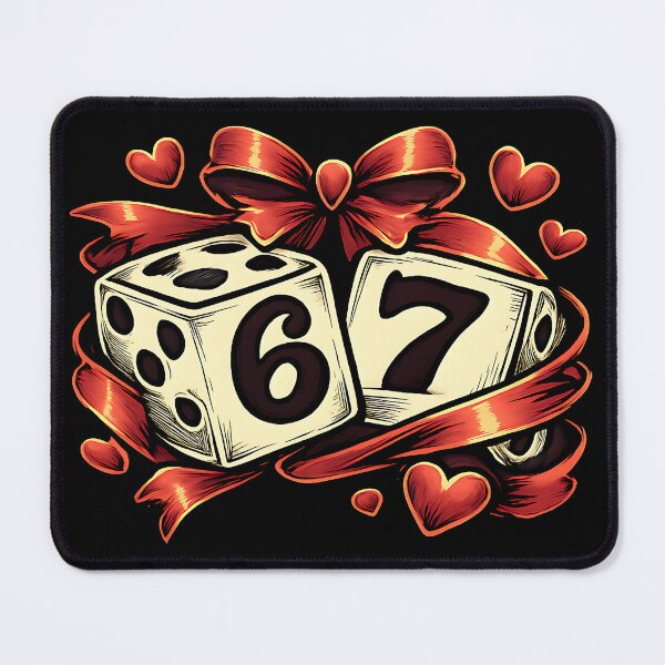 Item preview, Valentine's Day 6 7 Dice Preppy Six Seven Cherry designed and sold by ArtDesignTp.