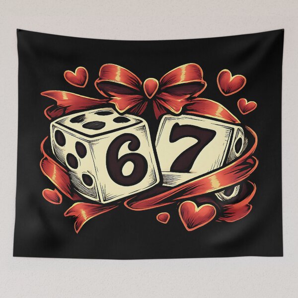 Item preview, Valentine's Day 6 7 Dice Preppy Six Seven Cherry designed and sold by ArtDesignTp.